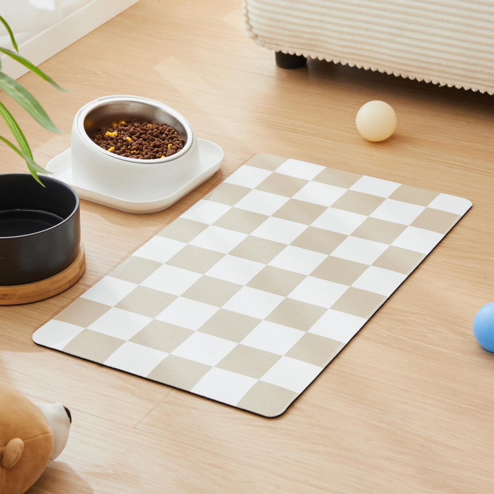 Ralxion tapis devant emballage montrant design damier et protection des sols