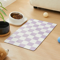 Ralxion tapis face avant damier violet protège sol et ajoute style