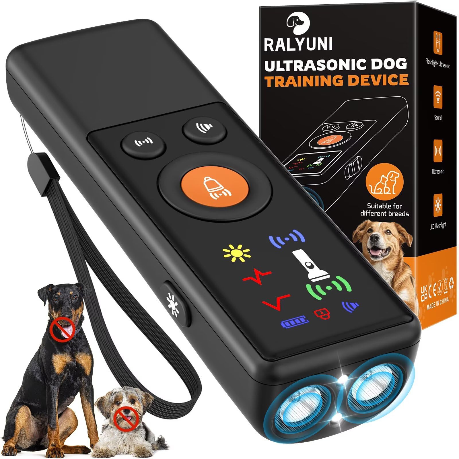 RALYUNI vue avant écran LCD affichant mode et batterie pour un contrôle clair