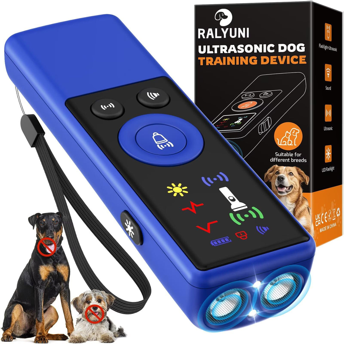 RALYUNI appareil face avant écran LCD montrant mode et batterie, pratique