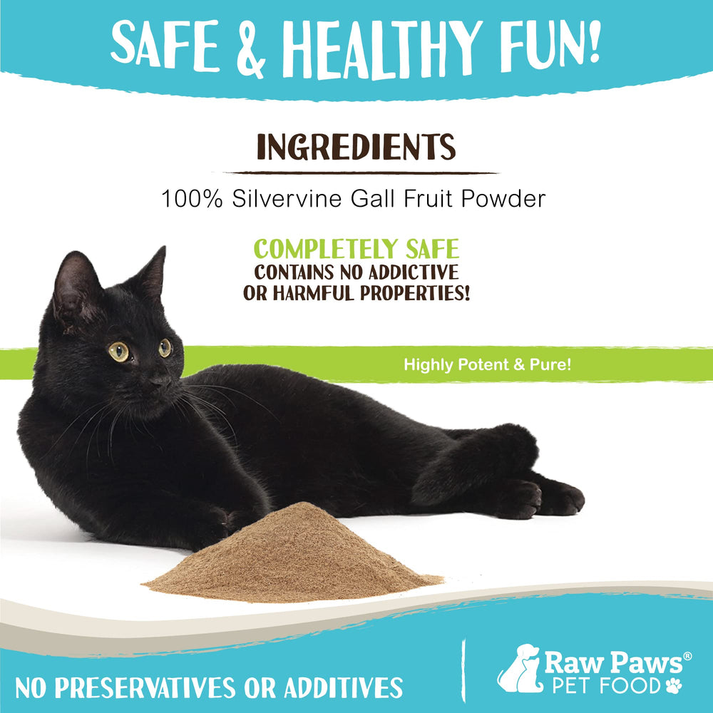 Raw Paws pot de 75 g à côté d’une cuillère pour visualiser la taille et le dosage