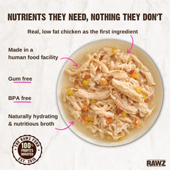Rawz boîte ouverte servie sur assiette pour portion contrôlée