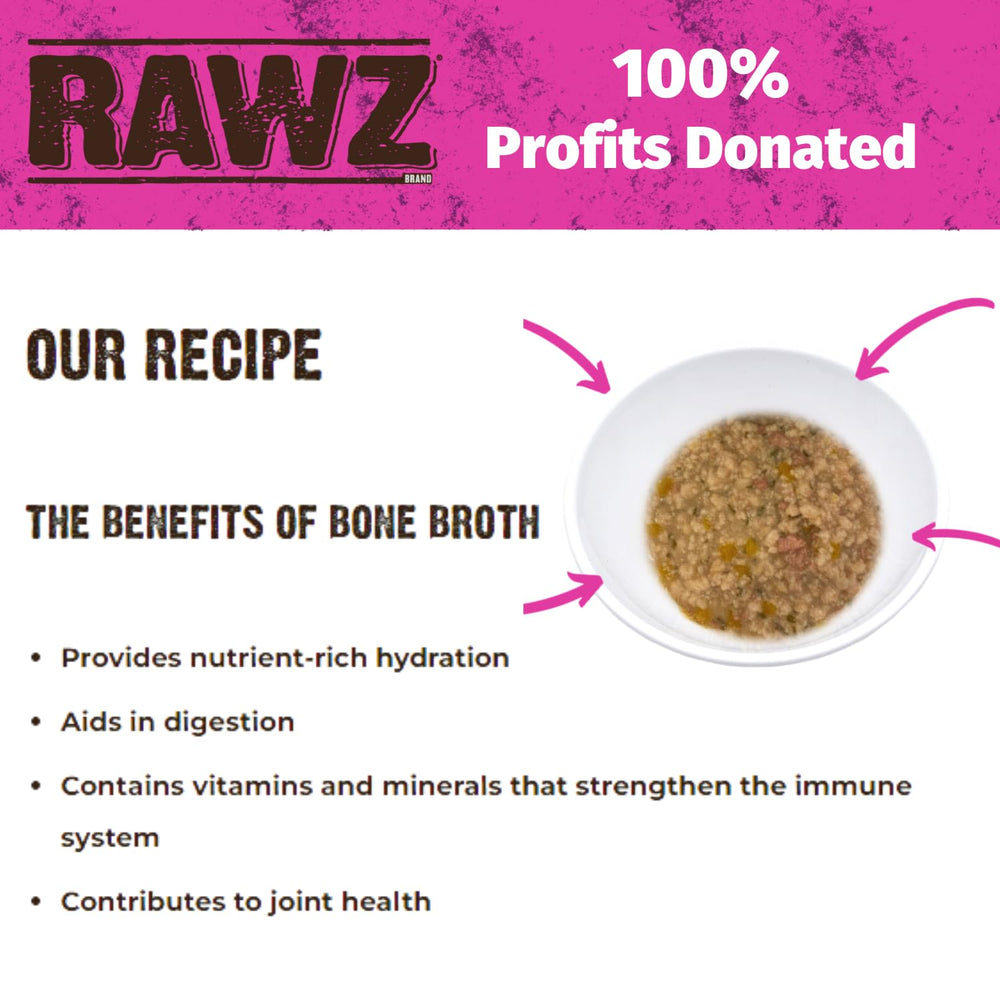 RAWZ étiquette ingrédients claire soulignant viande première ingrédient