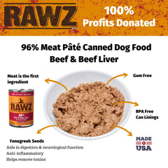 Rawz vue du dessus d'une conserve et étiquette lisible, facile à ouvrir