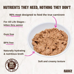 Rawz pâté dans une assiette prêt à servir favorisant acceptation du chat