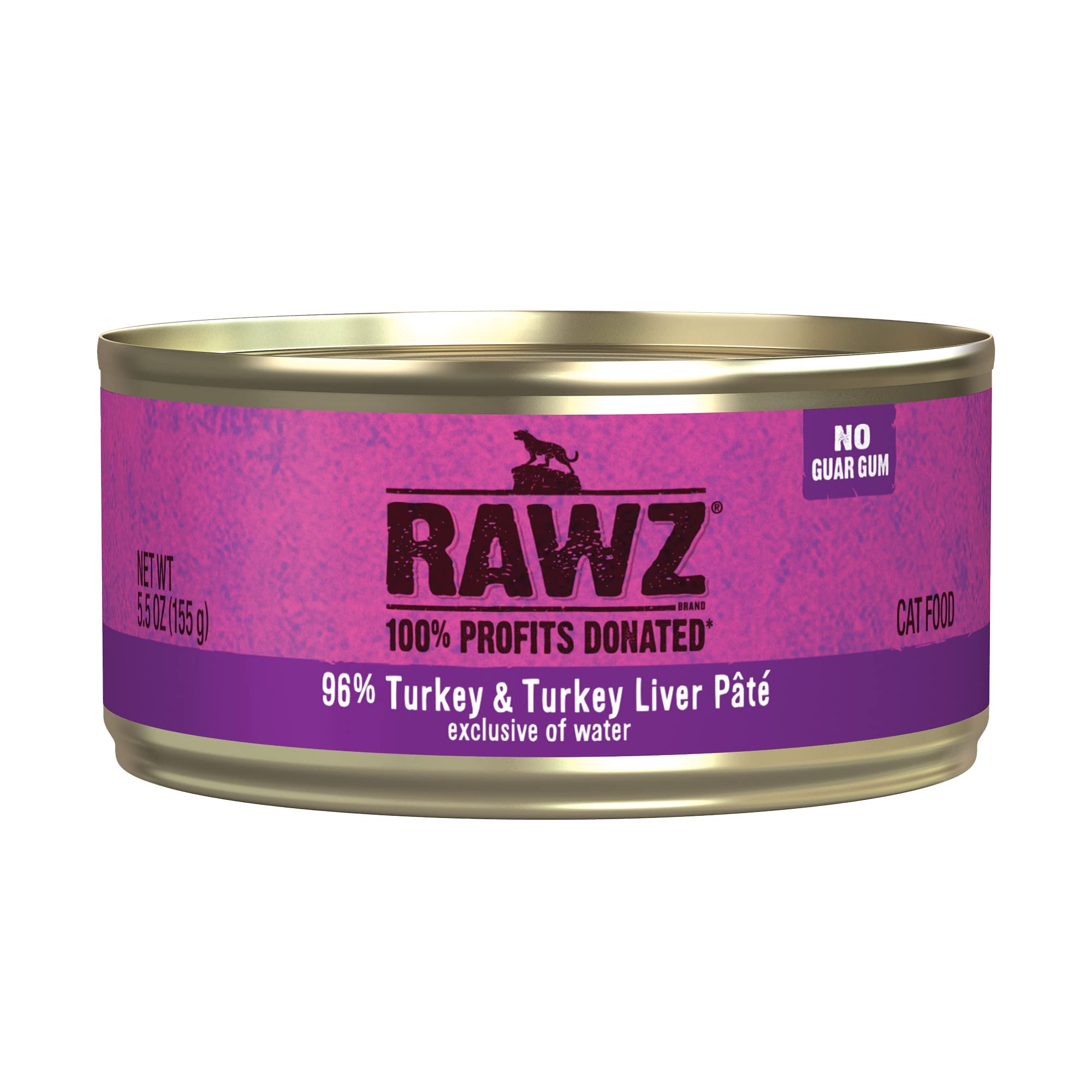 Rawz boîte de pâté dinde face avant montrant emballage et qualité