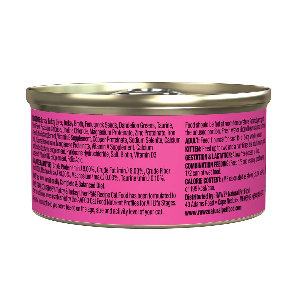 Rawz pâté dinde gros plan de texture accentuant la viande réelle