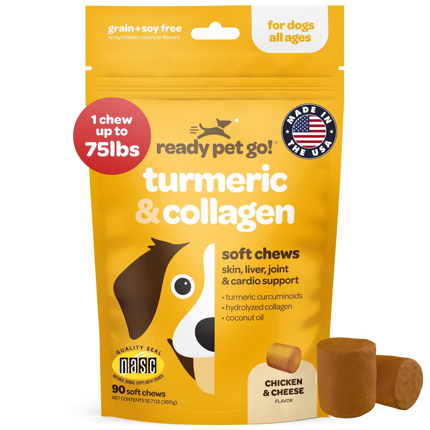 Ready Pet Go! boîtier de 90 chews pour mobilité et confort