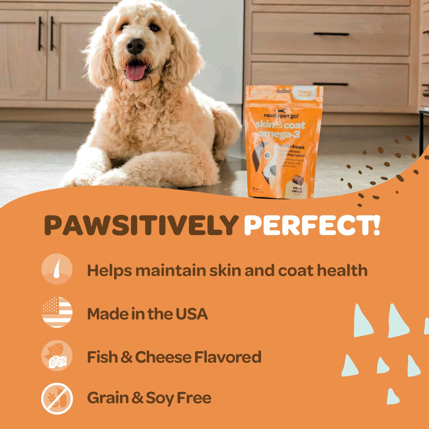 Ready Pet Go! étiquette ingrédients mettant en avant huile de krill pure