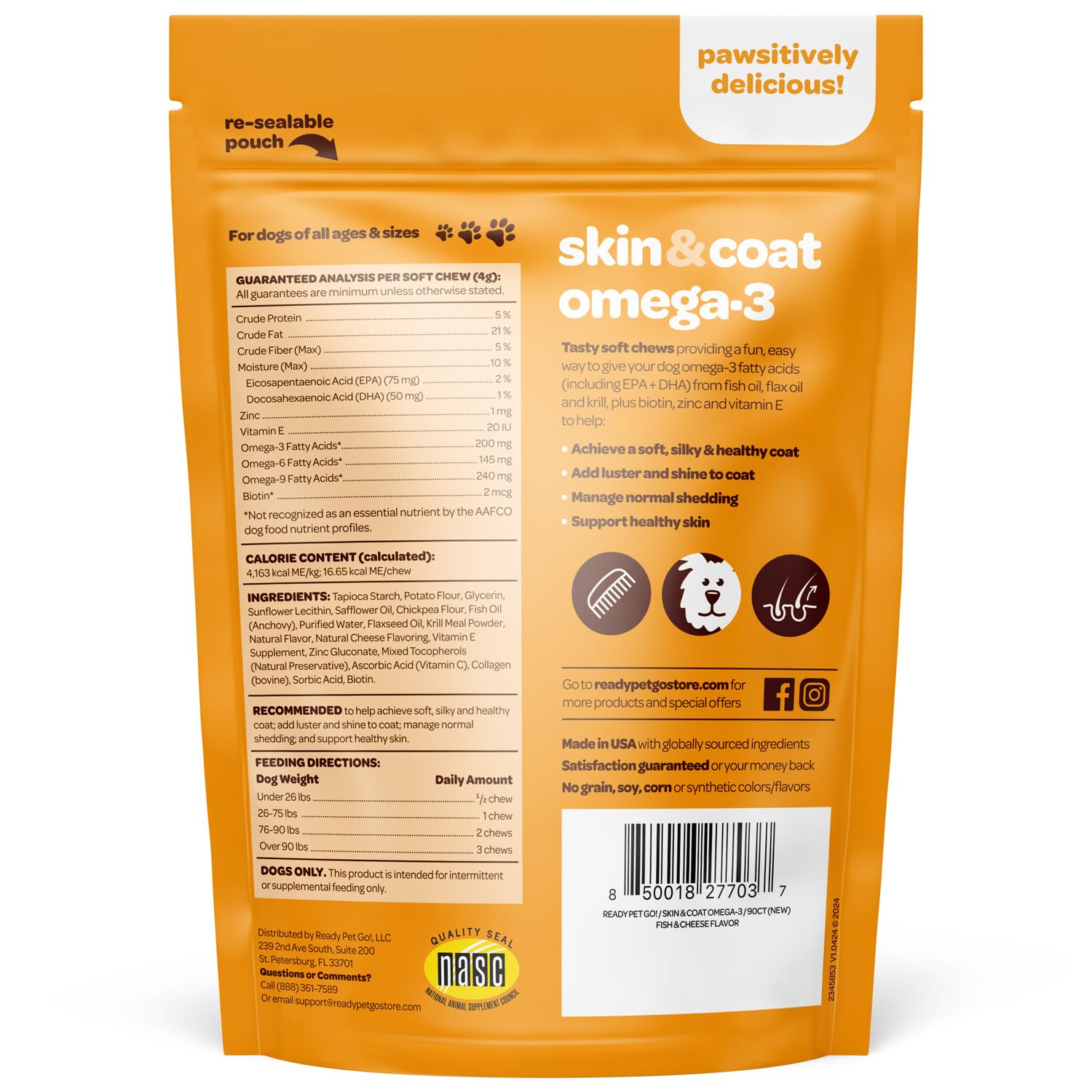 Ready Pet Go! gros plan sur la texture du masticable pour appétence prouvée