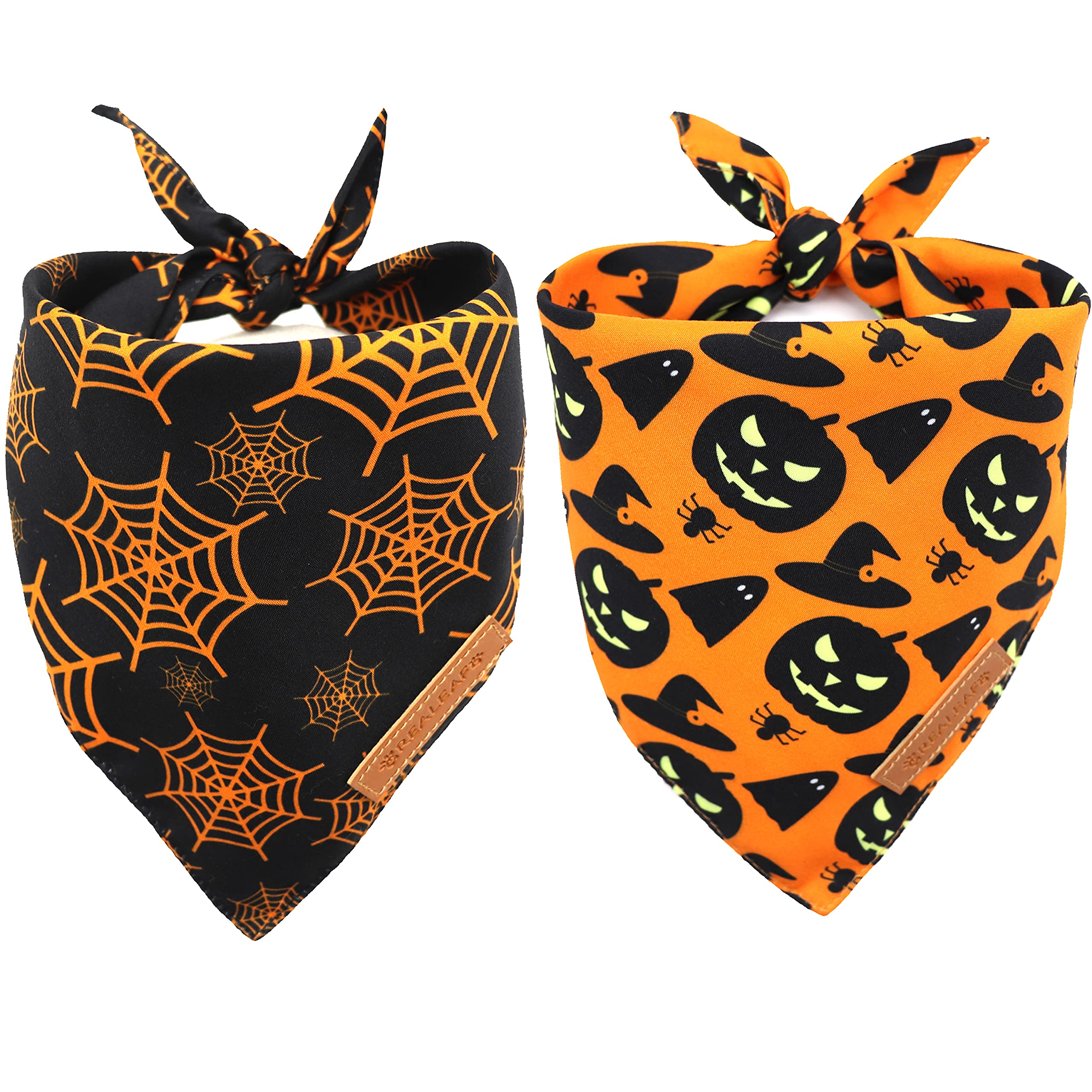 Realeaf bandana pack devant emballage montrant les deux motifs et la robustesse