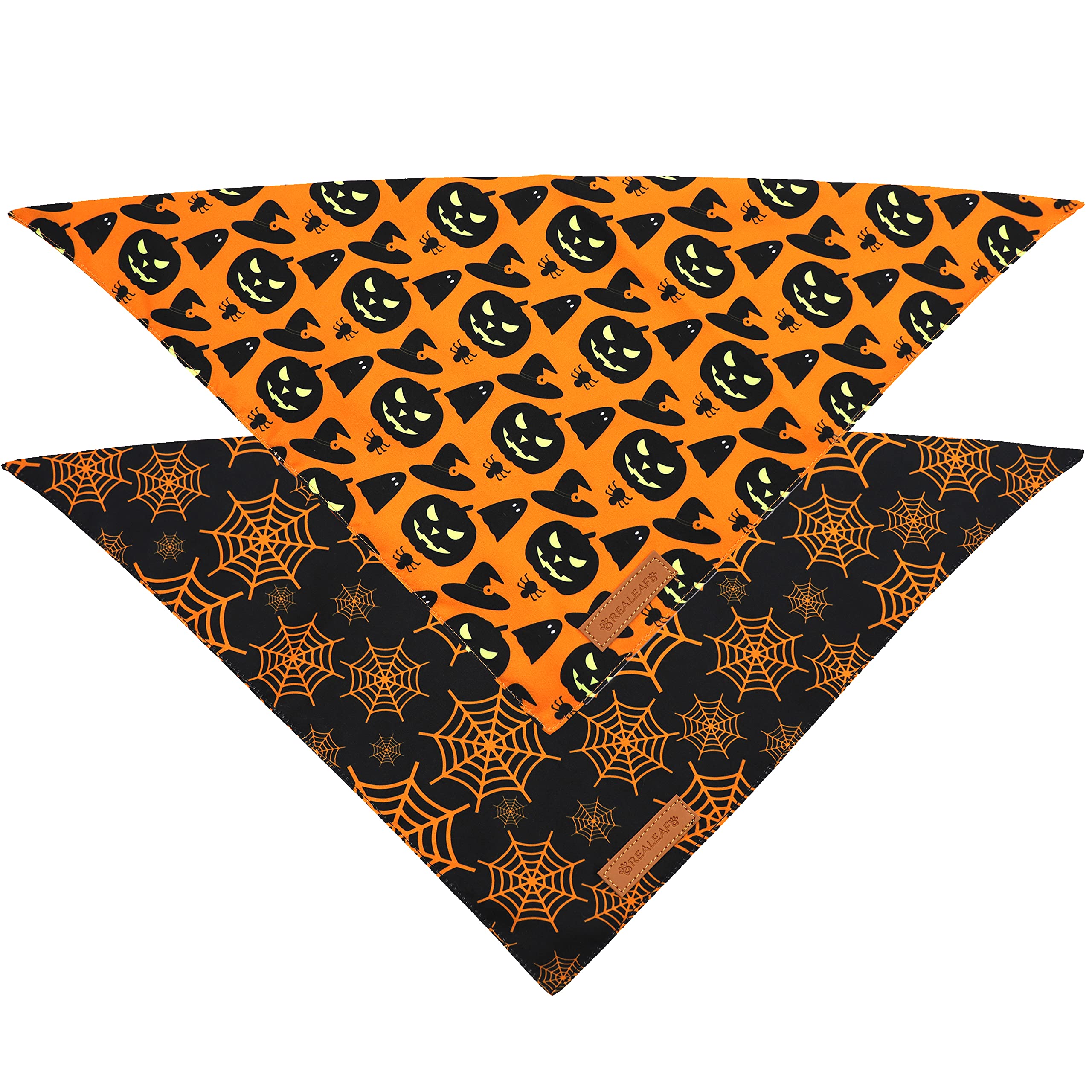 Realeaf bandana gros plan toile d'araignée montrant les détails et la durabilité