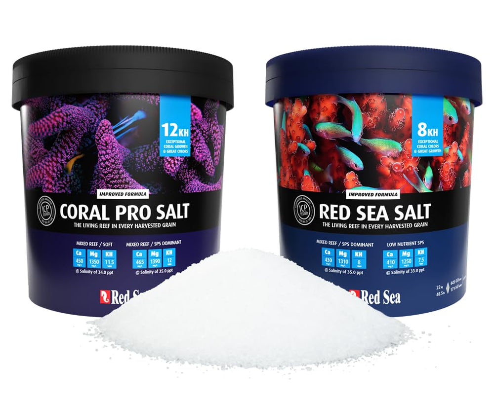 Red Sea étiquette Coral Pro informations composition pour contrôle qualité