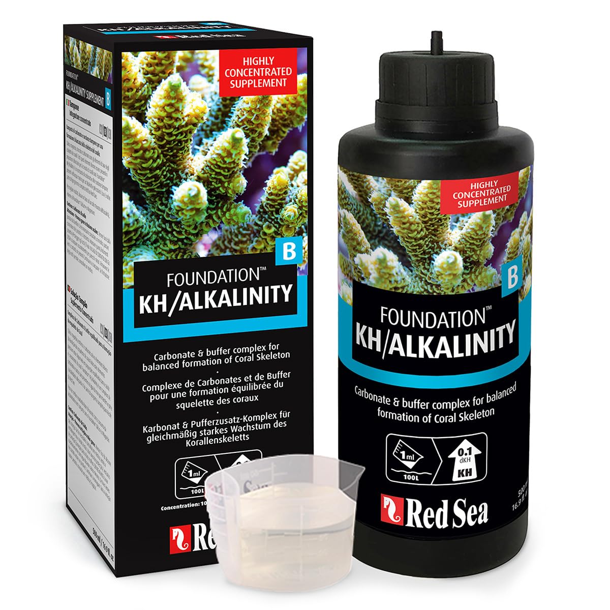 Red Sea flacon face montrant emballage pour dosage précis