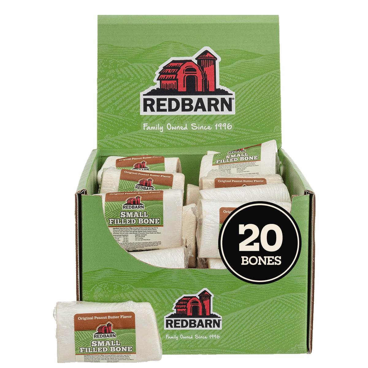 Redbarn os emballage avant montrant le lot et facilitant l'achat en volume