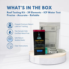 Reef Labs ICP fioles certifiées sans métaux pour prélèvement propre