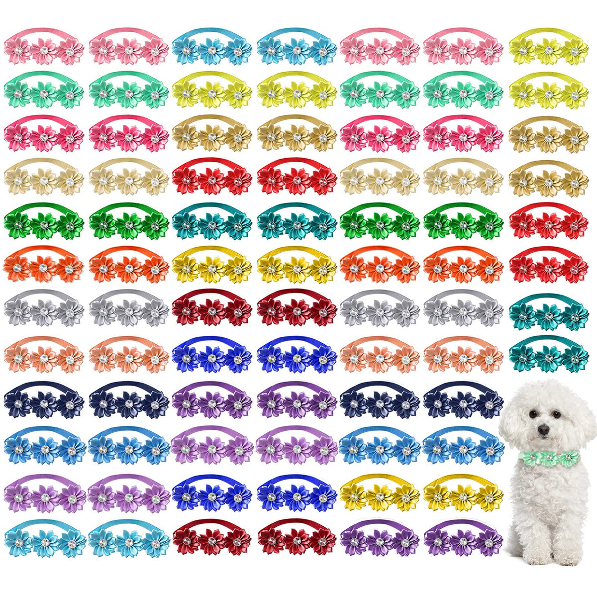 Reginary emballage du lot de 80 colliers fleurs pour rangement pratique