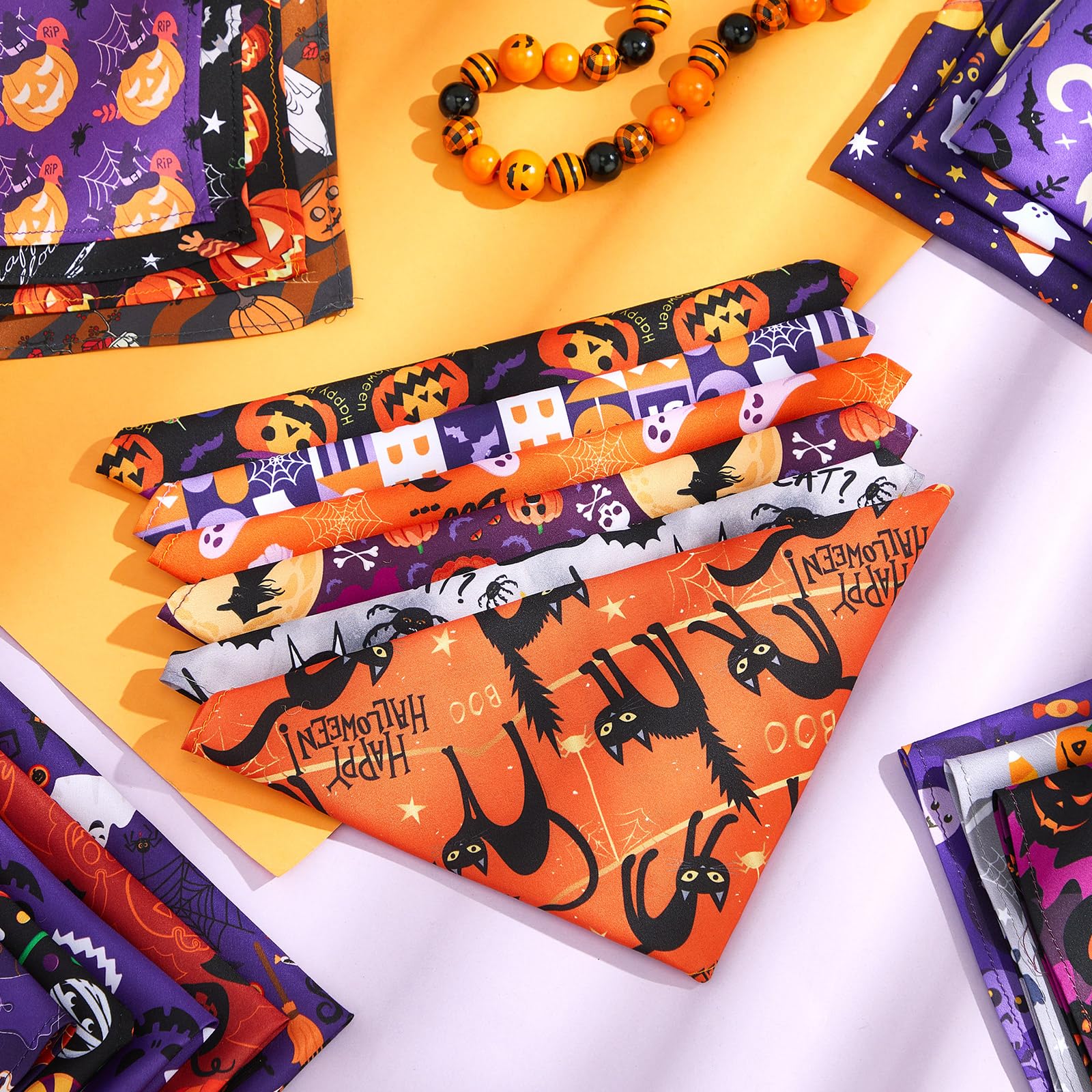 Reginary bandana posé à côté d'un mètre, utile pour vérifier la taille