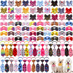 Reginary emballage frontal montrant 100 accessoires pour animaux et un motif paw bone, pratique