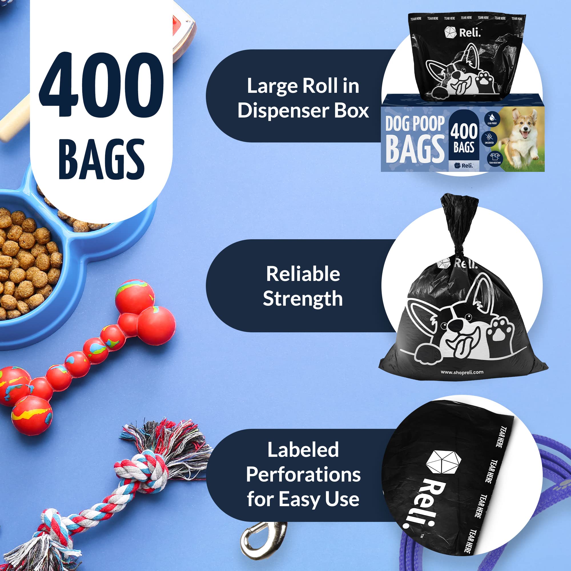 Reli. sac en usage promenade clipé à la laisse pour commodité