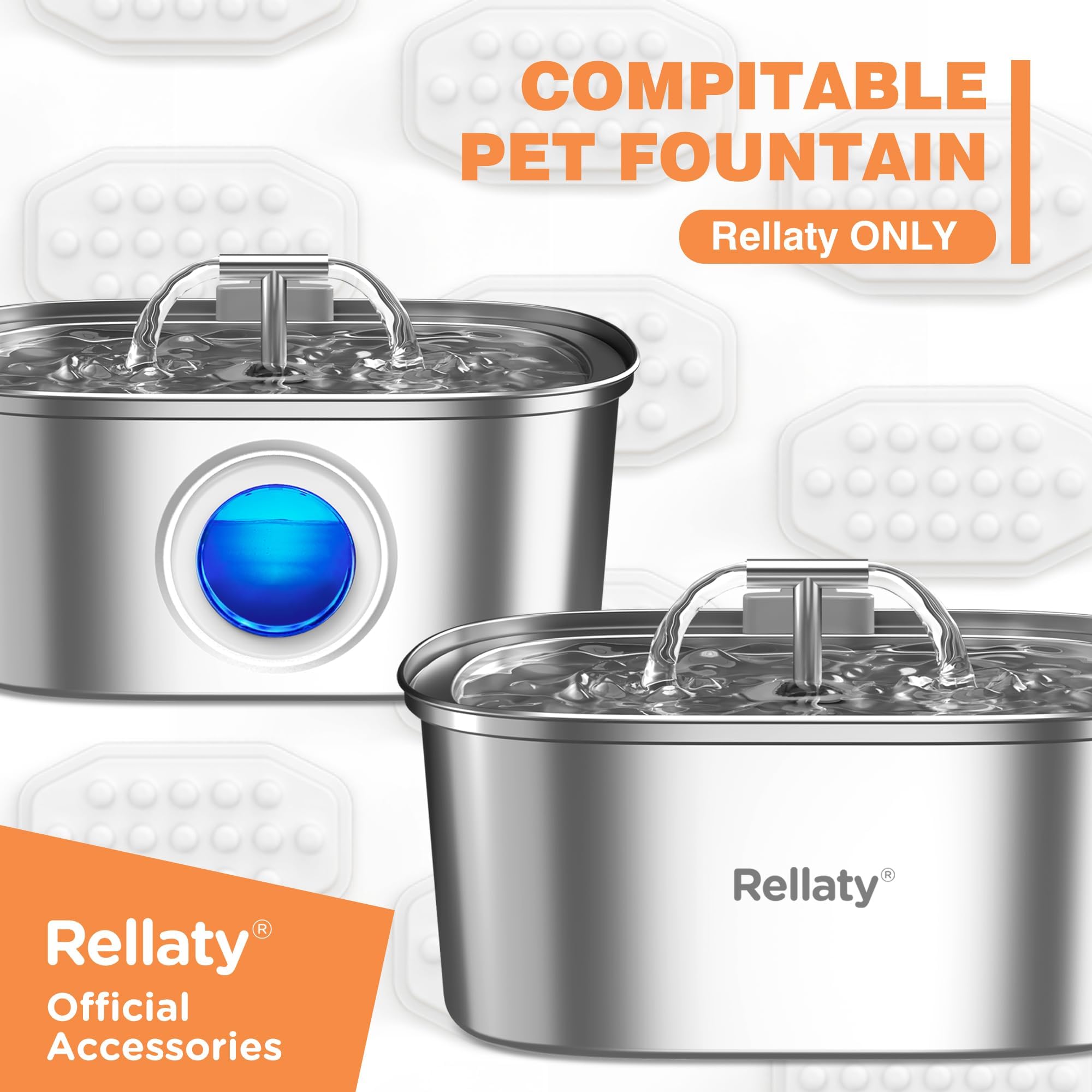 Rellaty cartouche carrée vue de face montrant les couches filtrantes