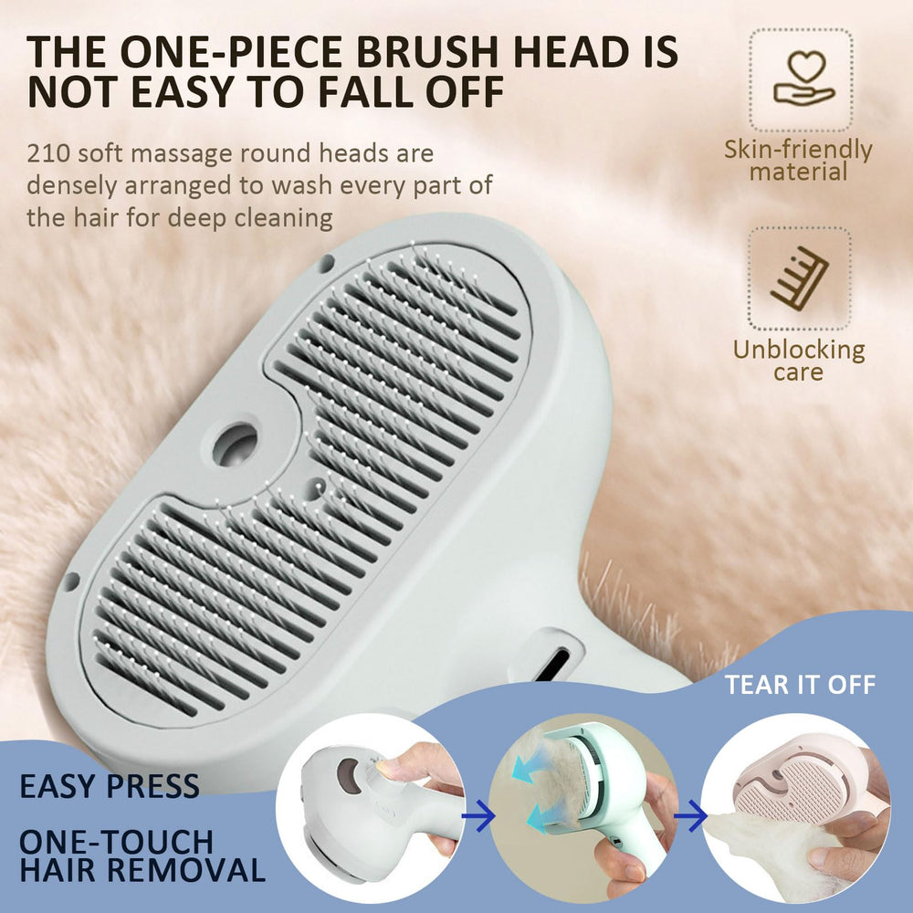 ReNu Dog Brush utilisé sur chien rassuré, réduisant les poils visibles