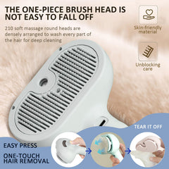 ReNu Dog Brush utilisé sur chien rassuré, réduisant les poils visibles