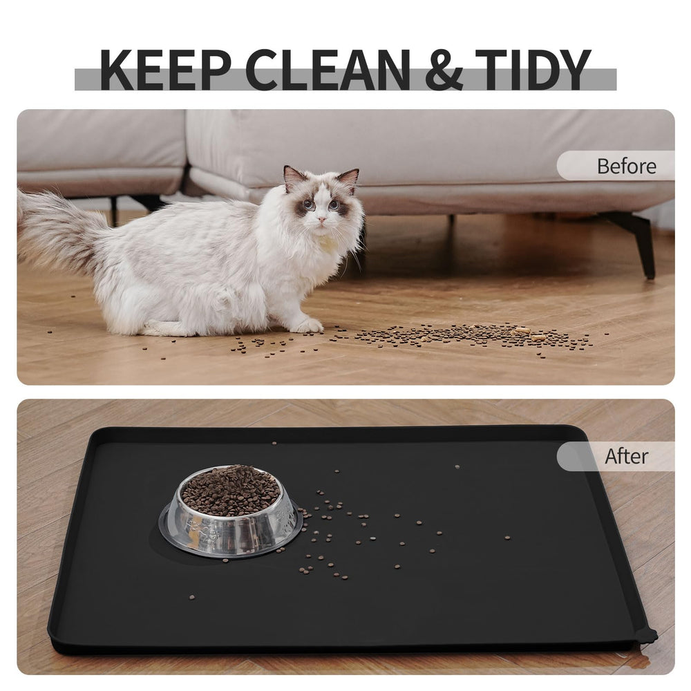 Reopet chien mange sur le tapis, repas sans glissement ni bruit