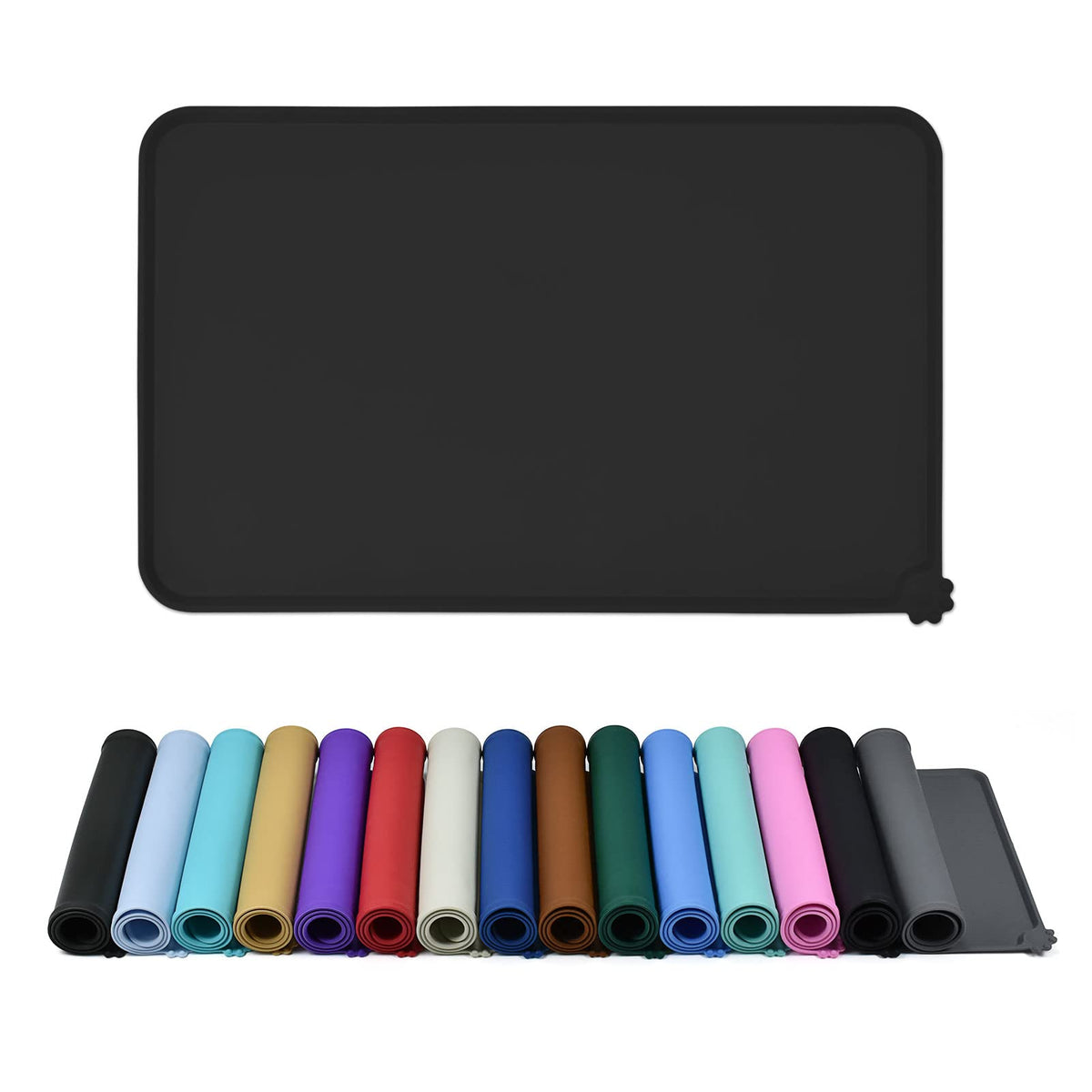 Reopet vue avant du tapis en silicone montrant protection et design pratique