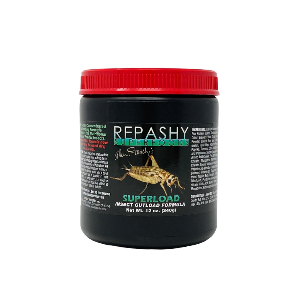 Repashy SuperLoad pot face montrant l'étiquette et bénéfice augmentation nutritionnelle
