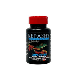 Repashy Supervite pot 3 oz montrant l'étiquette claire et un format pratique pour complément