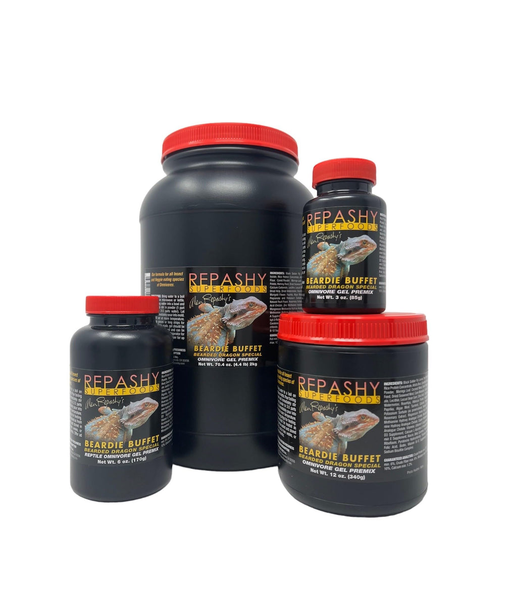 Repashy gros plan de la texture poudreuse utile pour préparations rapides