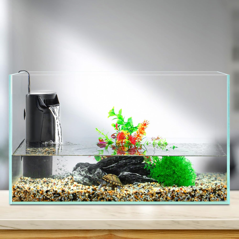 REPTI ZOO vue en coupe montrant les trois couches pour filtration complète