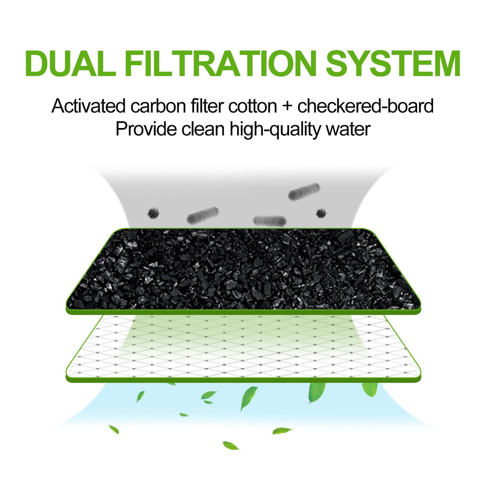 REPTI ZOO double filtration coton et charbon assurant eau plus propre