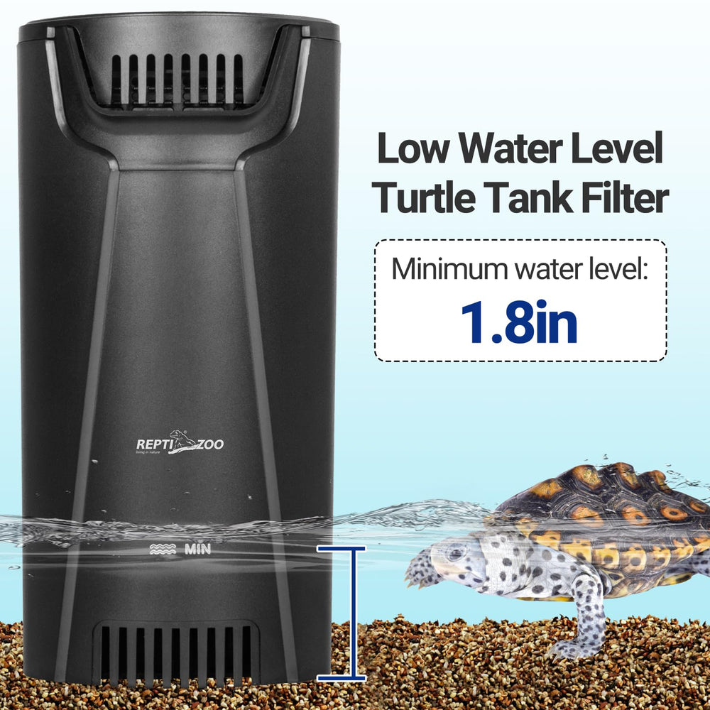 REPTI ZOO démonstration fonctionnement à faible niveau d'eau, adapté aux tortues