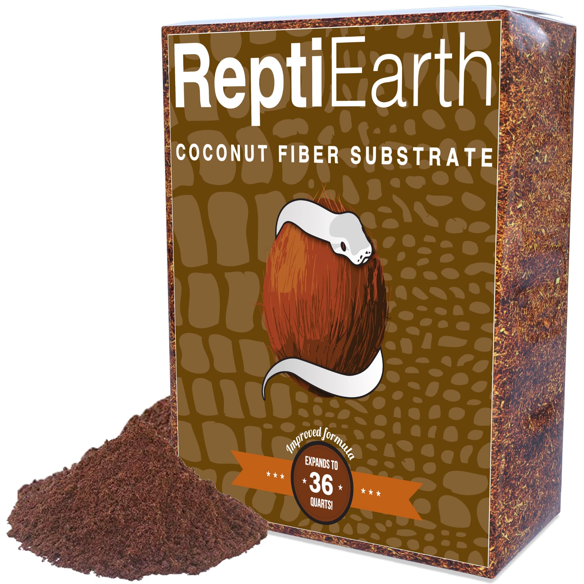 ReptiEarth emballage face 36 quart montrant produit propre et pratique
