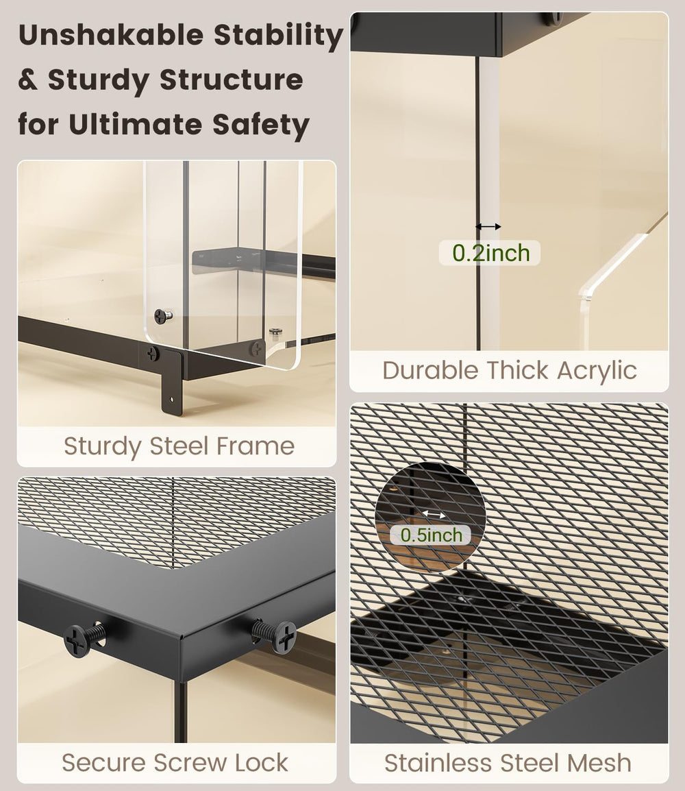 REPTITRIP comparaison de taille montrant ajustement pour aquariums 30–55 gal