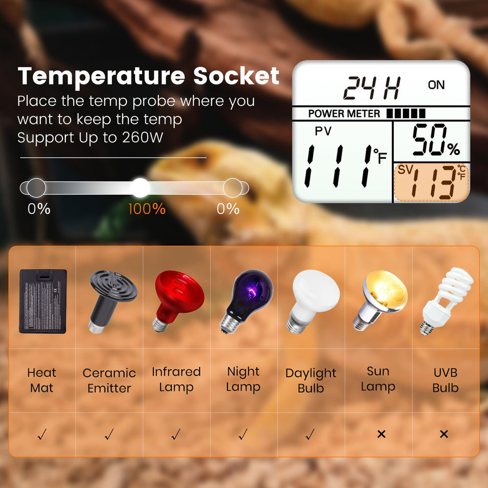 REPTITRIP installé dans terrarium montrant gestion jour/nuit naturelle