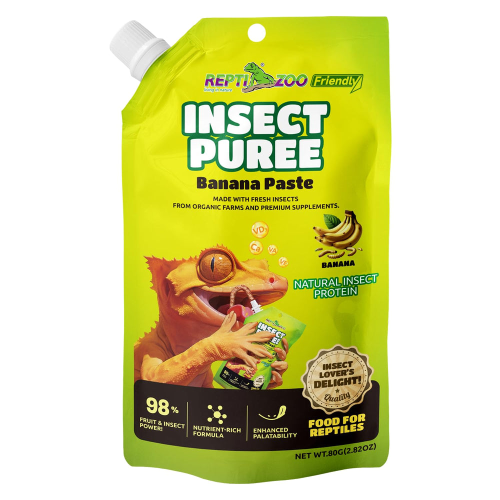 REPTIZOO FRIENDLY pot face avant montrant l’étiquette et l’usage pratique