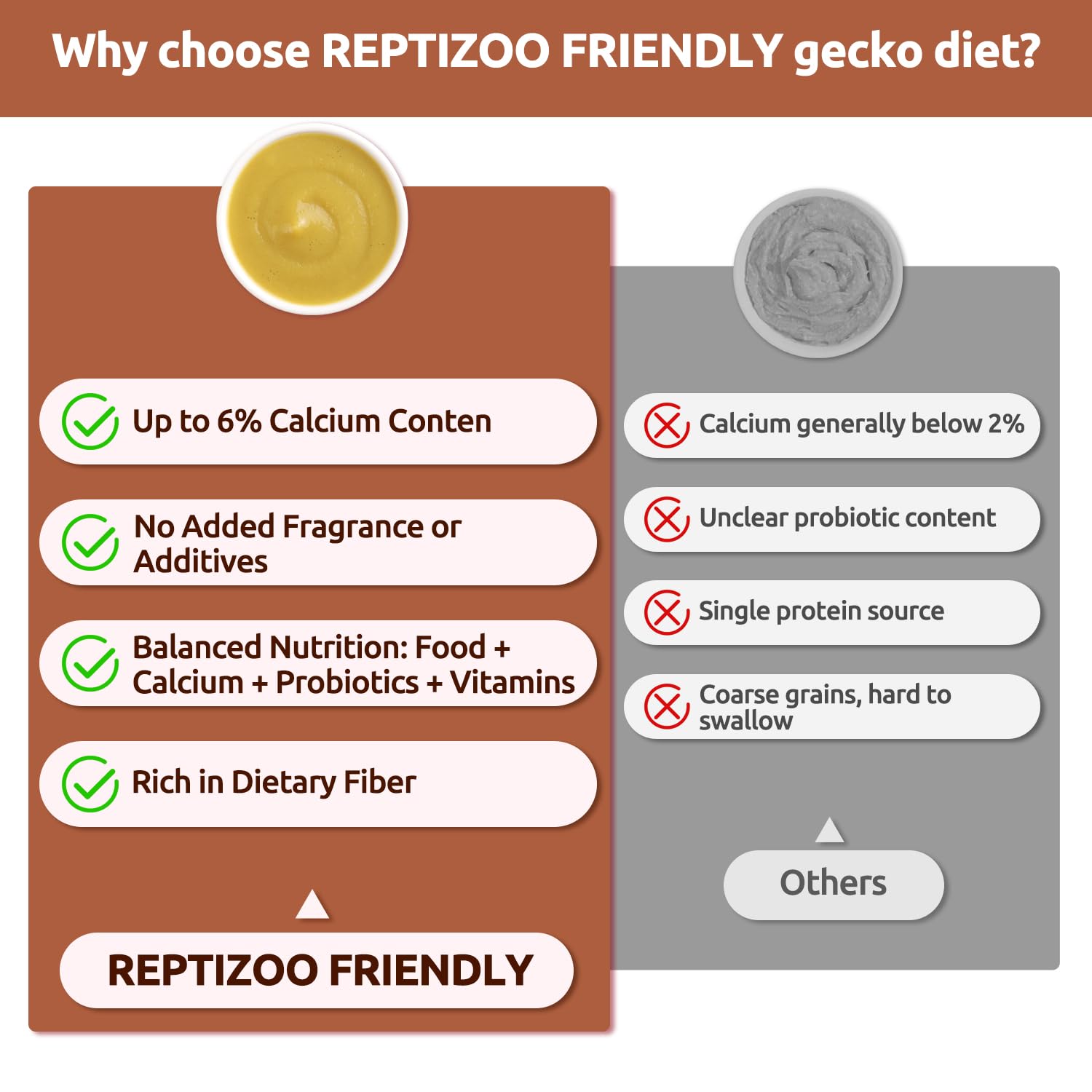 REPTIZOO FRIENDLY gros plan de la poudre montrant texture fine et appétente