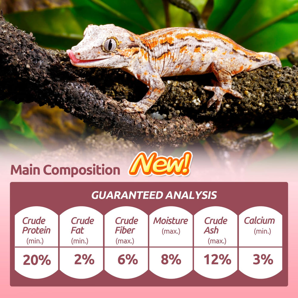 REPTIZOO FRIENDLY étiquette nutritionnelle claire, calcium élevé bénéfique