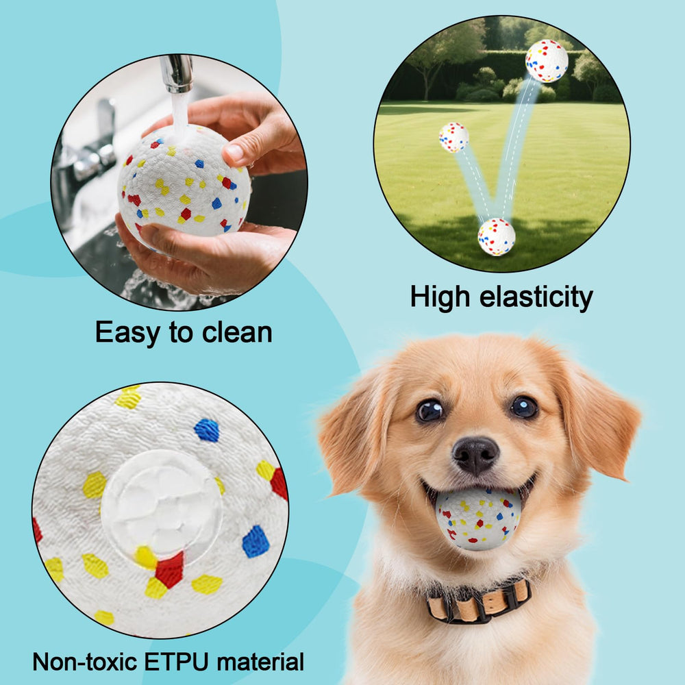 RERBIO balle dans main illustrant la petite taille adaptée aux chiens petits