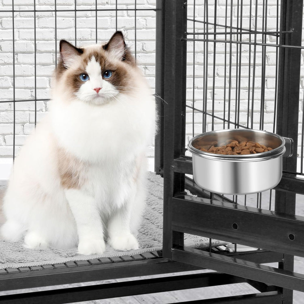Reshiho gamelle attachée en cage avec oiseau, facilite l'alimentation