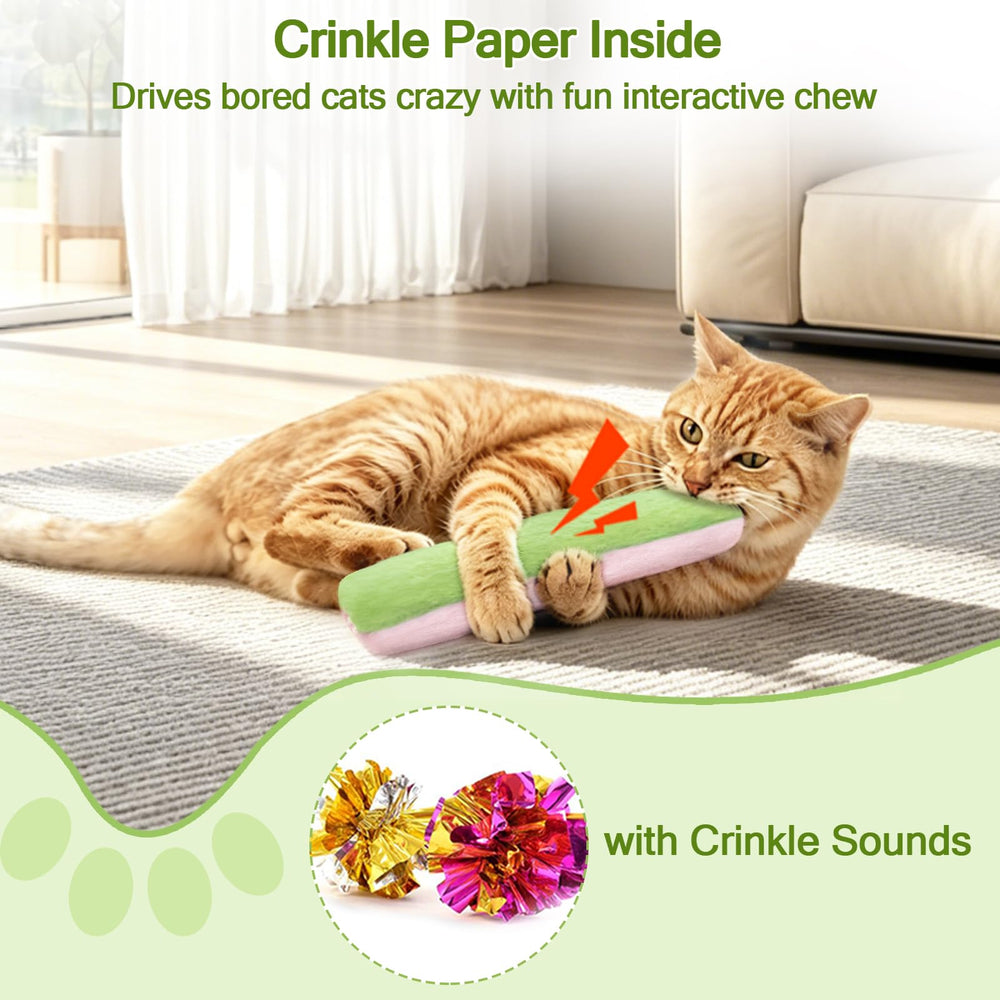 Retro Shaw coussin en usage par chat qui donne des coups, encourage activité
