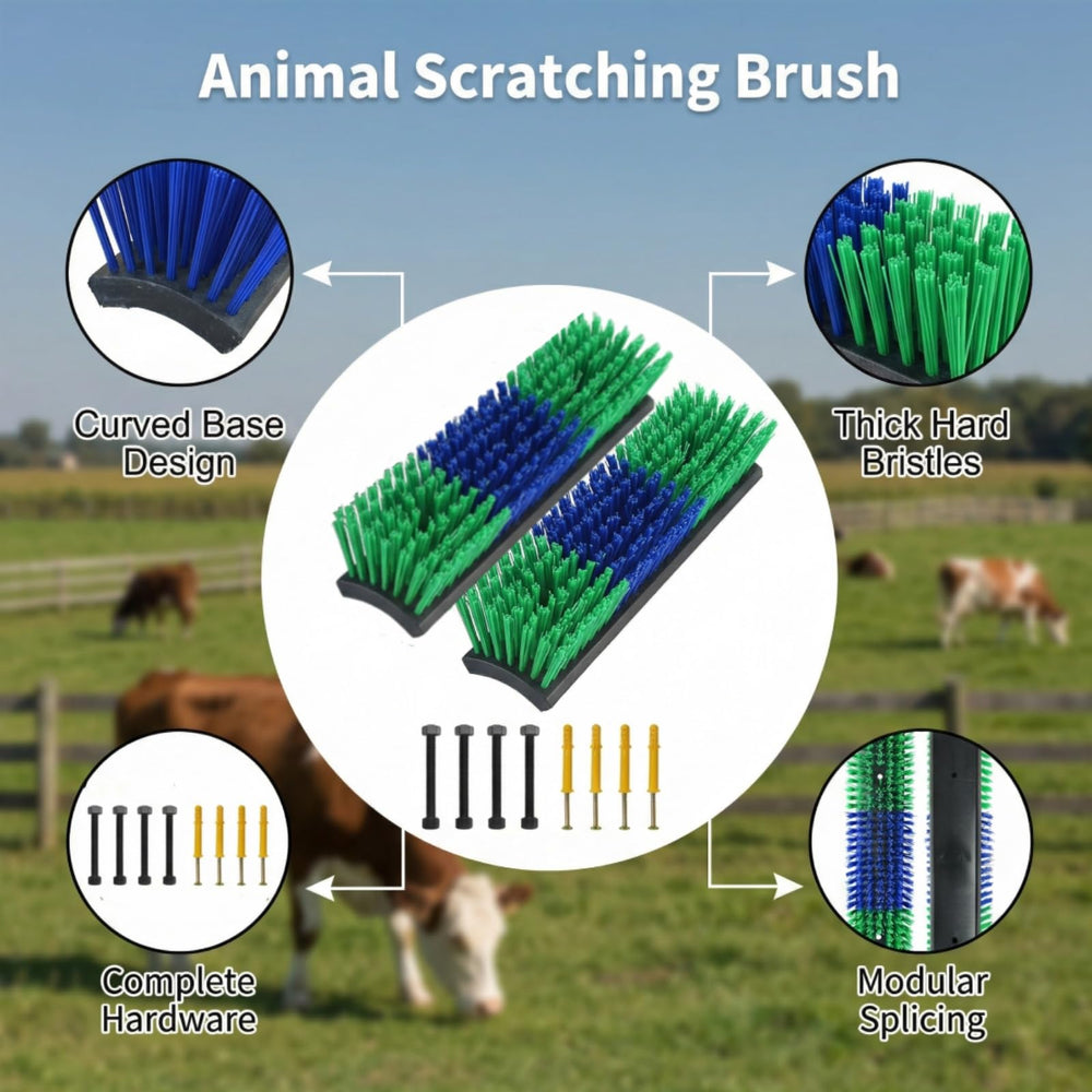 REVAXUP brosse fixée à une clôture pour installation facile et stable