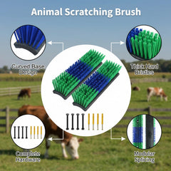 REVAXUP brosse fixée à une clôture pour installation facile et stable