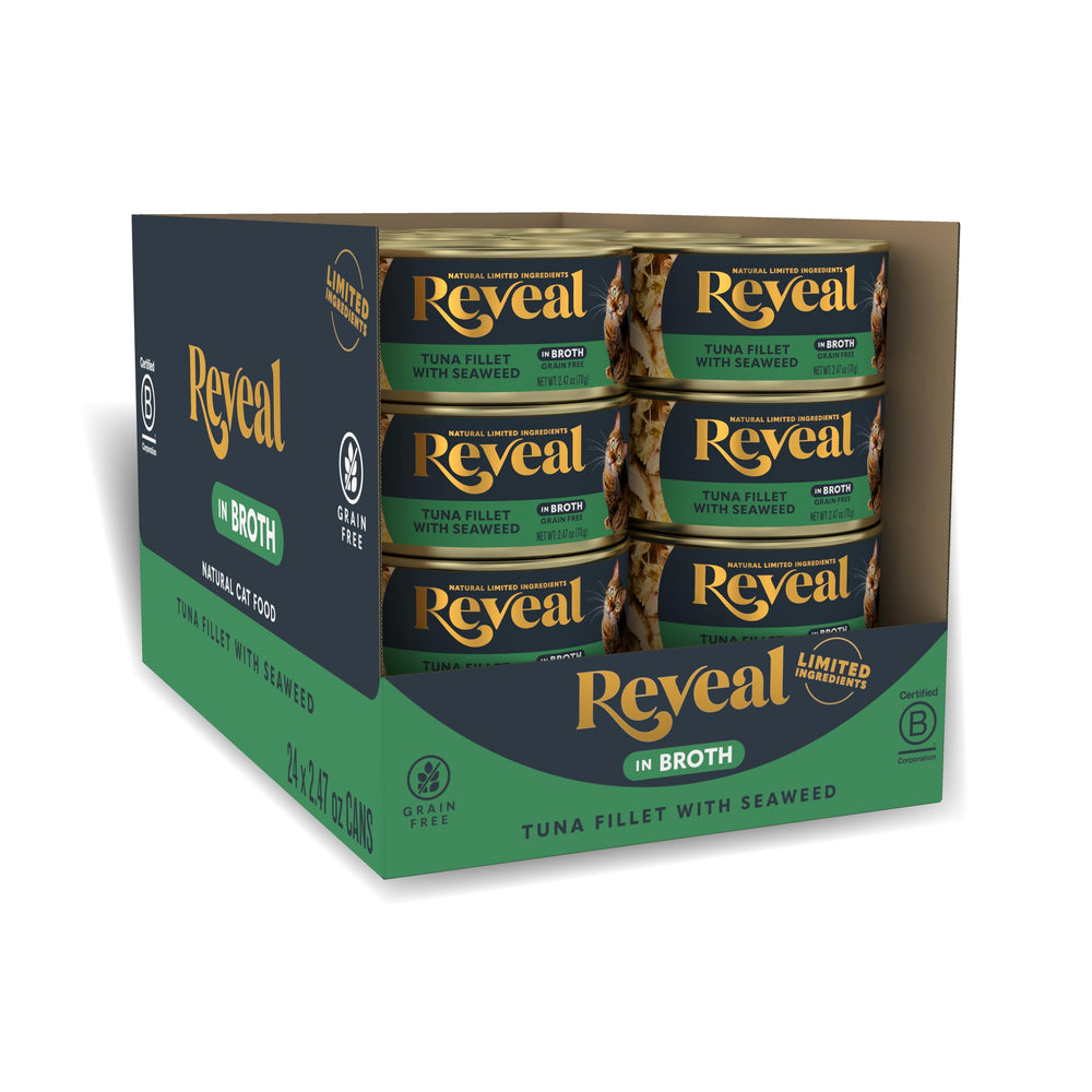 Reveal boîte devant 24 x 70 g montrant l'emballage et la quantité
