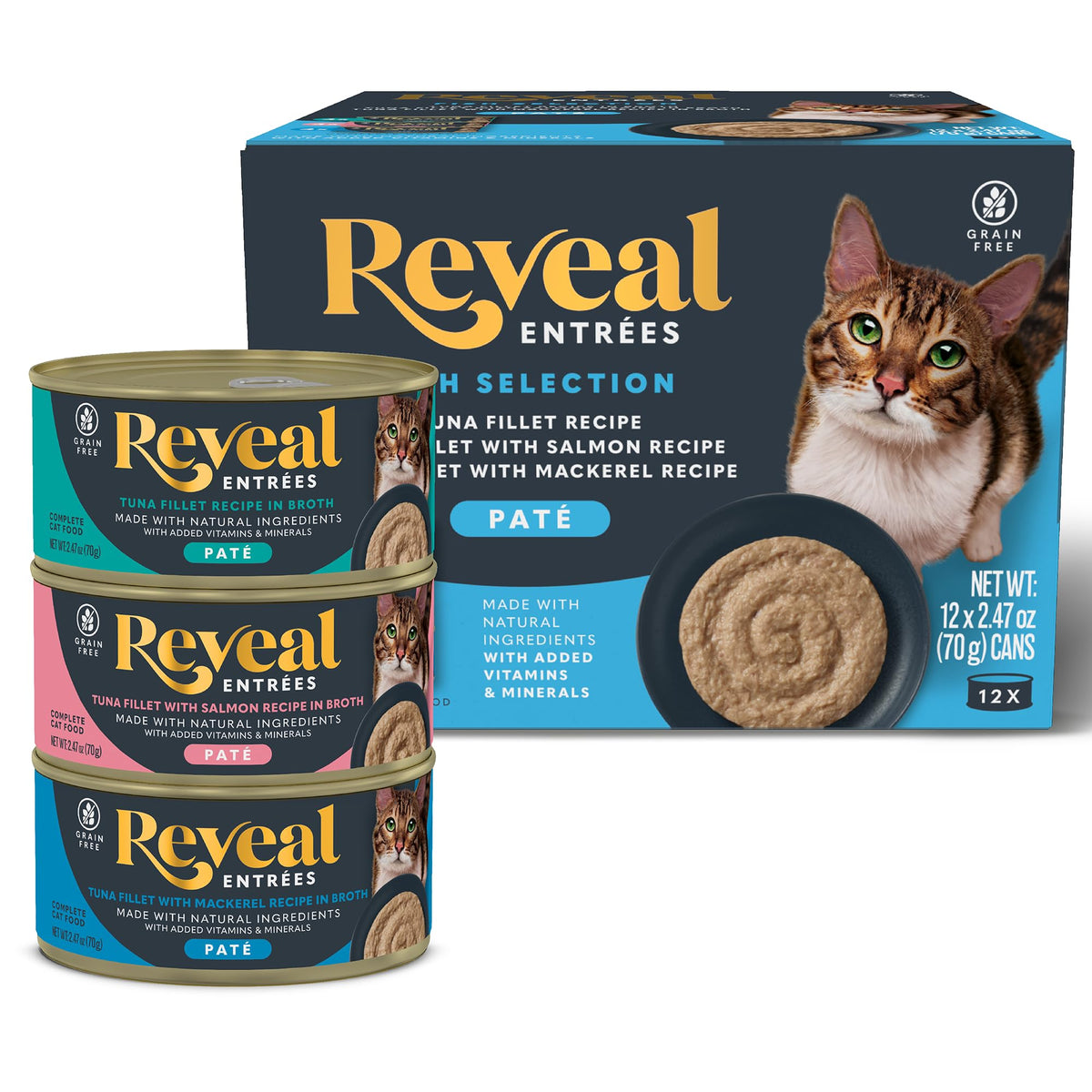 Reveal boîte face avant montrant variétés et portion pratique