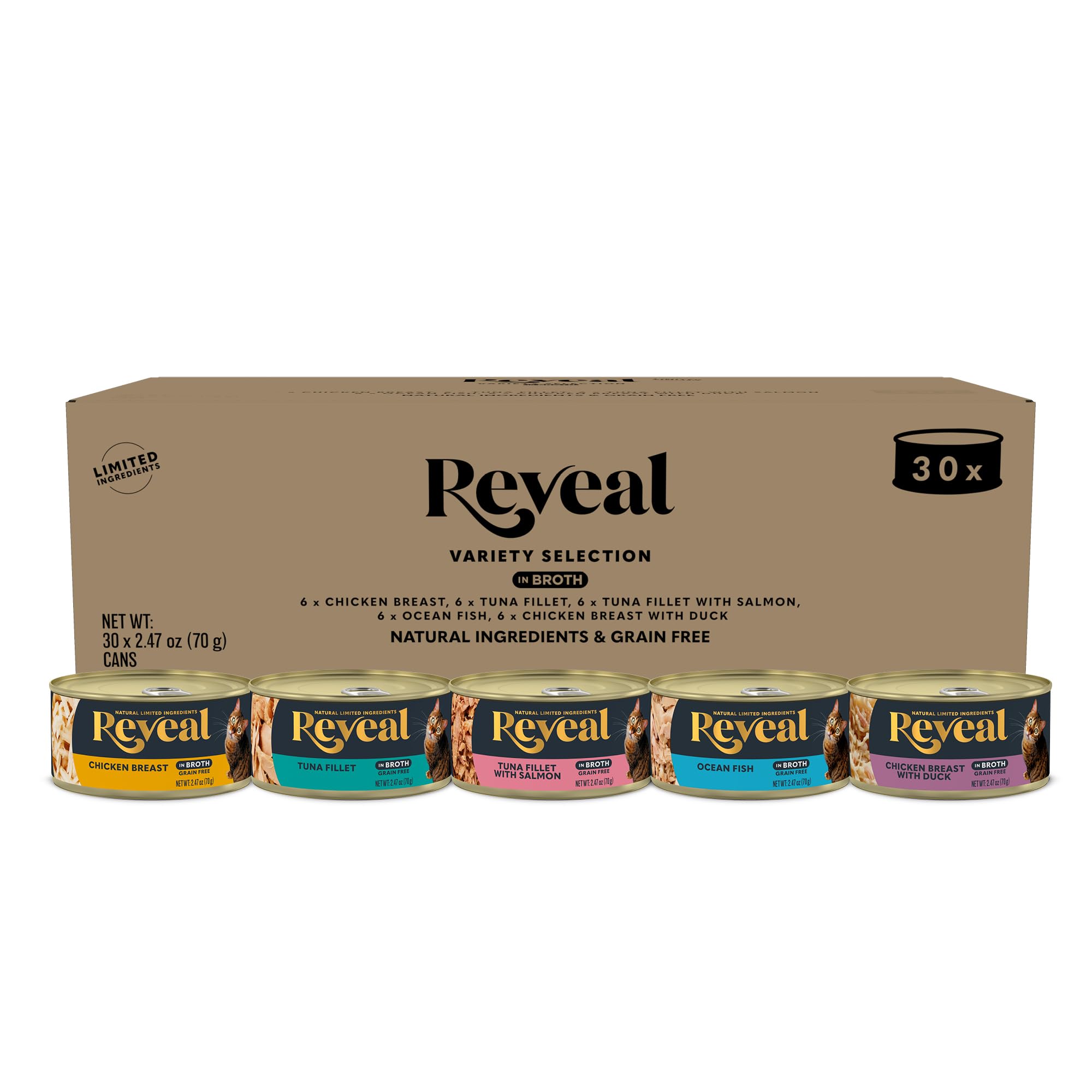 Reveal emballage assortiment 30 boîtes montrant variété et praticité