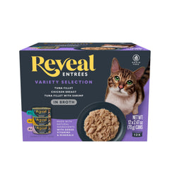 Reveal pack 12 boîtes face avant montrant les recettes variées et l'emballage pratique